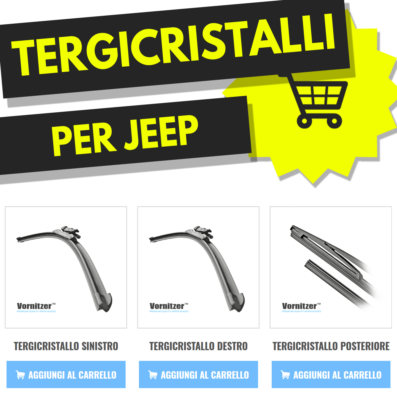 Auto Anteriore/Posteriore Spazzole Tergicristallo Per Abarth FIAT 500