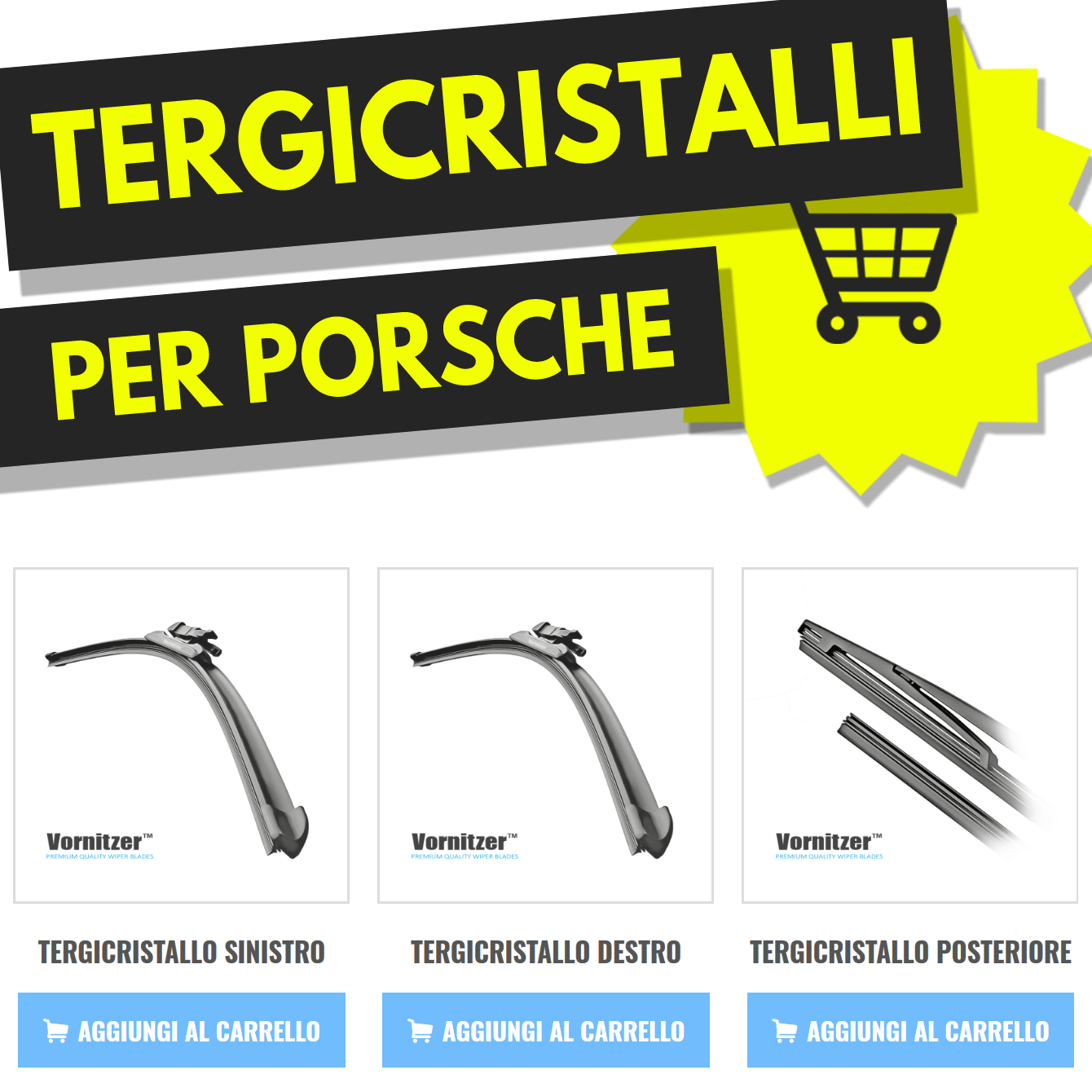 AERZETIX Braccio E Spazzola Tergicristallo Posteriore Per Porsche Panamera 2009+ E Macan 2014